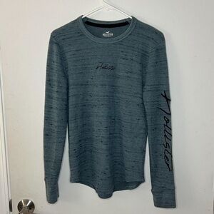 Hollister Co. Men’s Heather Teal Long Sleeve Sweatshirt - Size Small